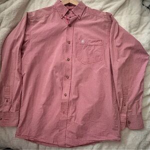 Ariat Pro Series Red Plaid Casual Long Sleeve Button Down Shirt | Sz:S